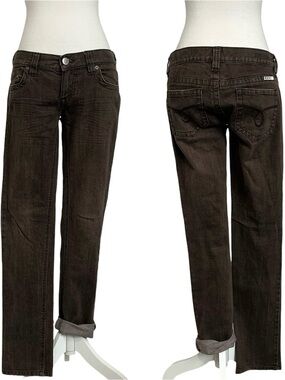 vintage low rise skinny brown jeans y2k roxy